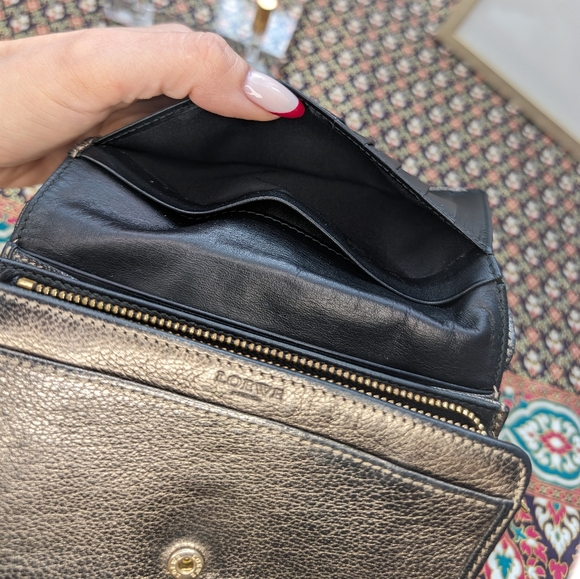 LOEWE Metallic Trifold Anangram Wallet - Picture 8 of 14